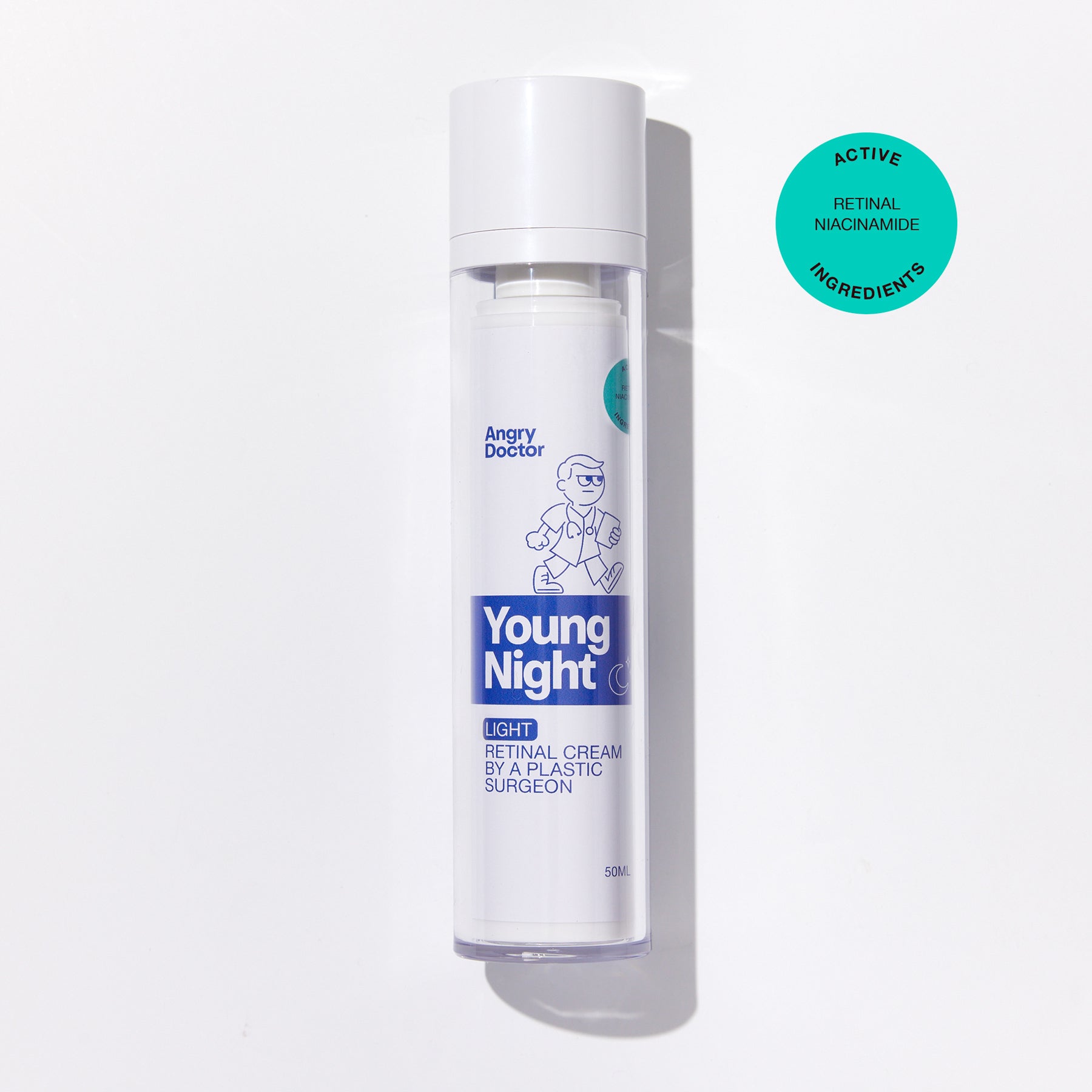 Young Night Light White Background